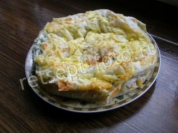 Ачма из лаваша с творогом и сыром
