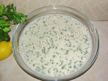 Айран с зеленью