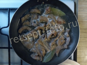 Бефстроганов из говяжьей печени