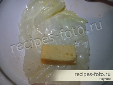 Белокочанная капуста в кляре с сыром