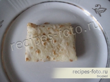 Блинчики с домашним паштетом из печени и сыром