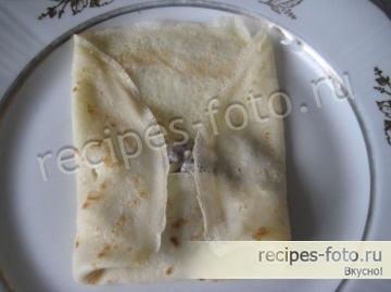 Блины с грибами и сыром