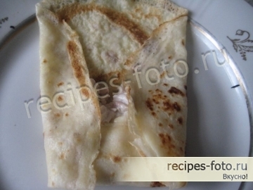 Блины с курицей и сыром