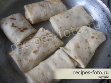 Блины с курицей, грибами и сыром