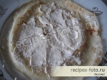 Блины с семгой и сыром