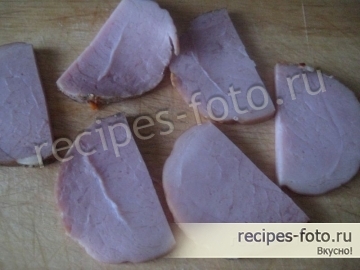 Блины с ветчиной и сыром