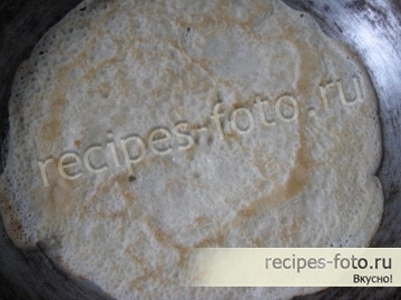 Блины с ветчиной и сыром