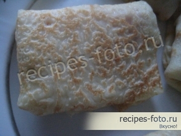 Блины с ветчиной и сыром