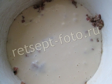 Блинный торт с мясом и картошкой