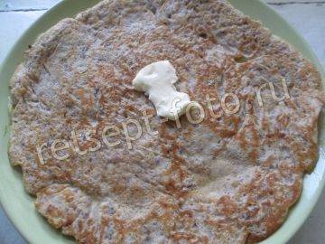 Блинный торт с мясом и картошкой