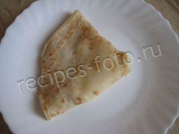 Блины на молоке с творогом и яйцом