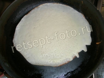 Блины на пиве с грибами и картошкой
