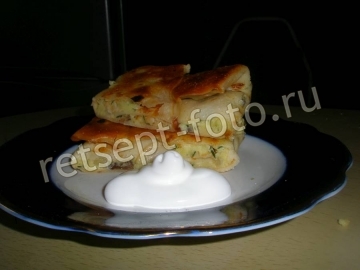 Блины на пиве с грибами и картошкой