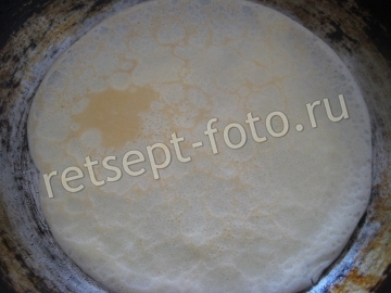 Блины с грибами и плавленым сыром