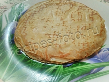 Блины с грибами на молоке
