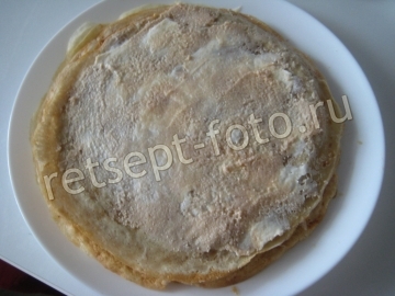 Блины с икрой минтая и плавленым сыром