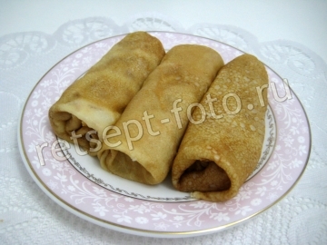 Блины с мясом и картошкой