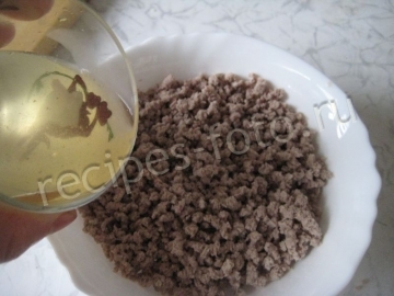 Блины с мясом на кефире