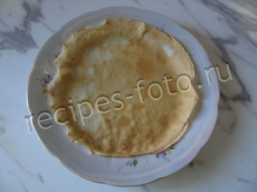 Блины с мясом на молоке