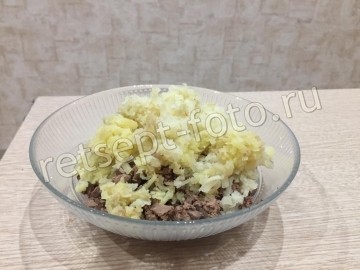 Блины с печенью и картошкой