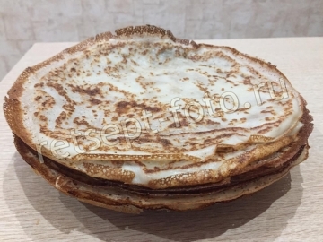 Блины с печенью и картошкой