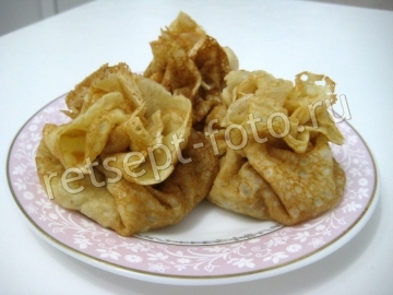 Блины с жюльеном из грибов с мясом
