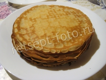 Блины со сгущенкой и орехами