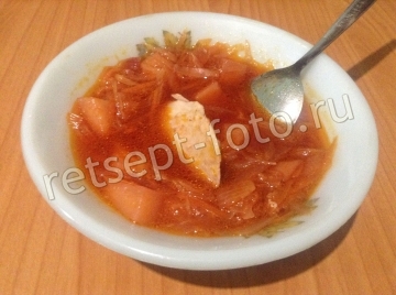 Борщ из индейки