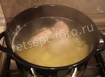Борщ с куриными фрикадельками для детей 1,5 года