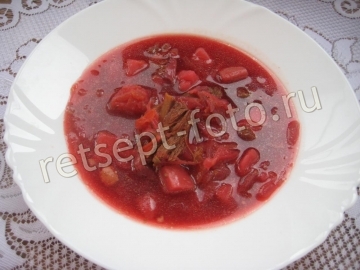 Борщ с тушенкой