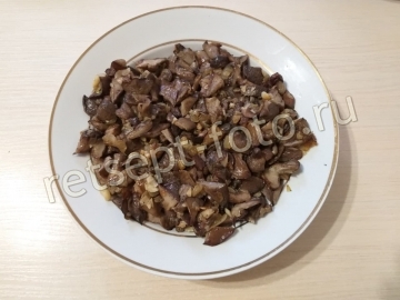Бризоль с куриным фаршем, грибами и сыром