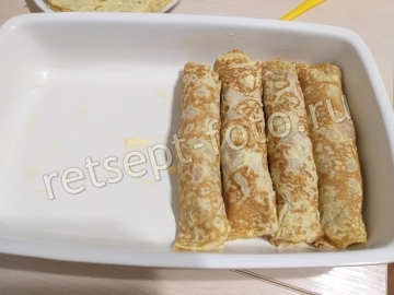 Бризоль с куриным фаршем, грибами и сыром