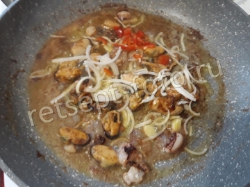 Булгур с рисом и морепродуктами