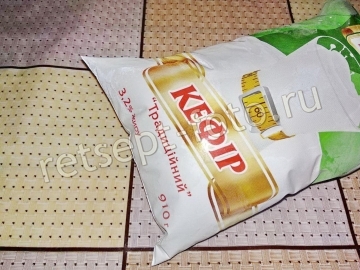 Десерт из кефира с апельсином