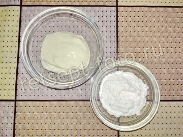 Десерт из кефира с апельсином