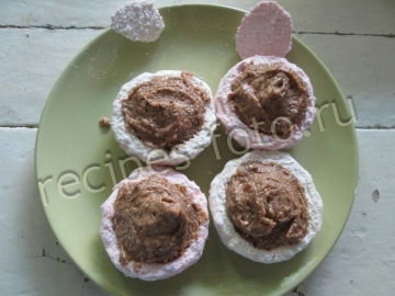 Десерт из зефира без выпечки (пирожное)