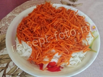 Диетическая фунчоза с курицей и овощами