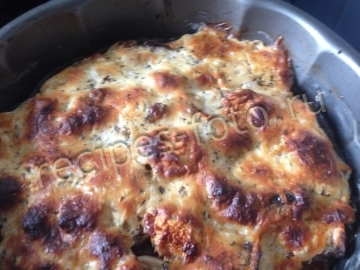Диетическая куриная запеканка с грибами и помидорами