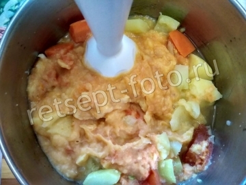 Овощной суп-пюре с кабачком без мяса