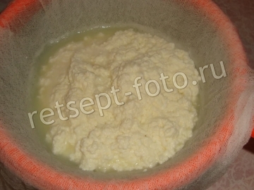 Домашний сыр из молока, сметаны и яиц
