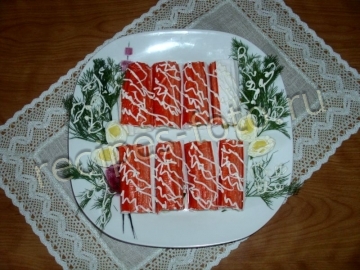 Фаршированные крабовые палочки