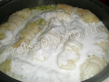Голубцы с сырой картошкой и грибами