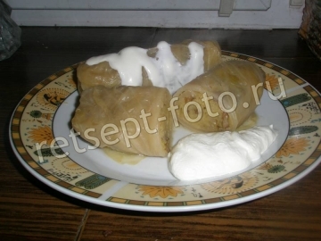 Голубцы с сырой картошкой и грибами