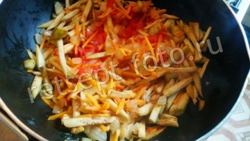 Гречневая лапша с овощами