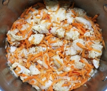 Хе из рыбы с морковью и луком (из судака)