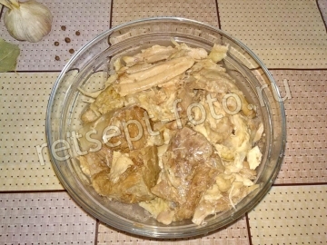 Холодец говяжий с курицей в мультиварке