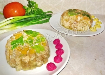 Холодец говяжий с курицей в мультиварке