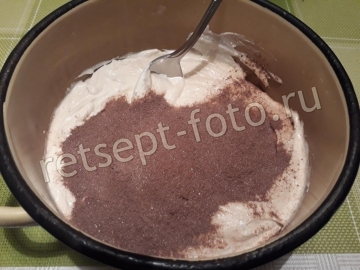 Холодный шоколадный чизкейк из творога с кленовым сиропом
