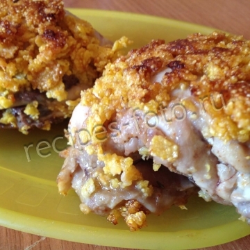 Хрустящая курица в кукурузных хлопьях