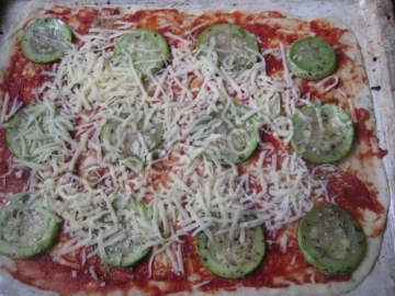 Овощная пицца с кабачками